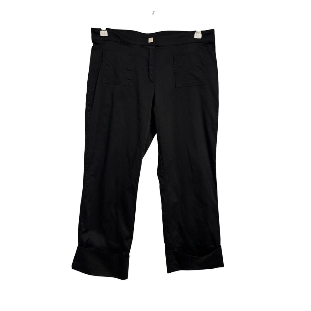 Cache Women's 8 Black Cropped‎ Capri Pants Travel Resort Vacation Summer BOHO
